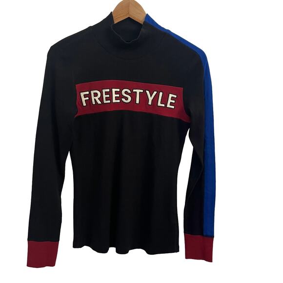 Alp N Rock Freestyle Mock Neck Top Women M Organic Ribbed Knit Baselayer Ski NEW - Picture 2 of 13